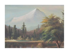 Mount Hood vom Clear Lake aus, großformatige Panoramalandschaft aus dem frühen 20.