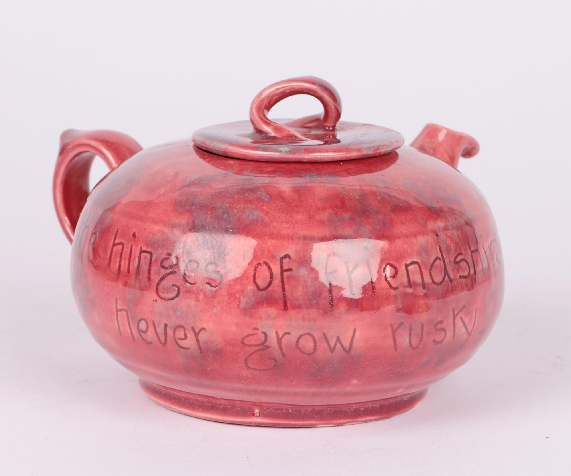 William Leonard Baron Devon Art Pottery Motto Ware Teapot 4