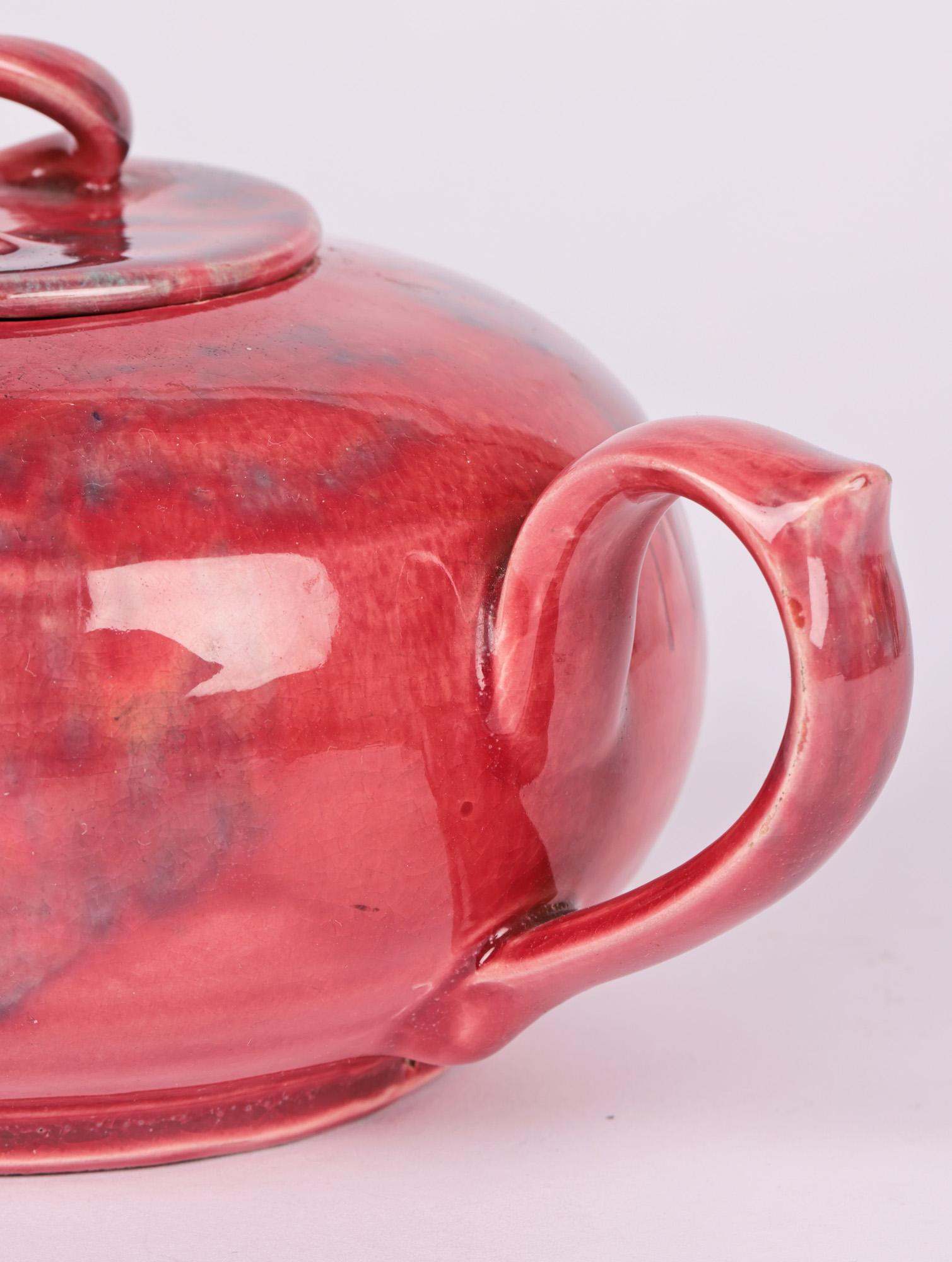 Art Nouveau William Leonard Baron Devon Art Pottery Motto Ware Teapot