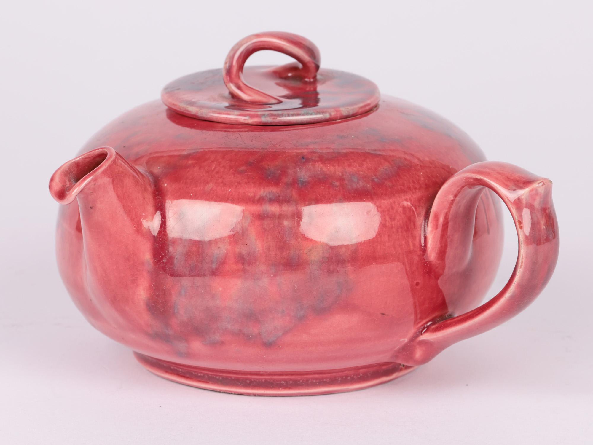 Glazed William Leonard Baron Devon Art Pottery Motto Ware Teapot
