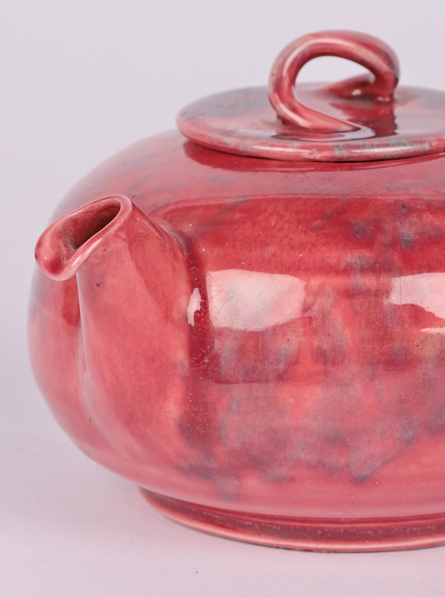 20th Century William Leonard Baron Devon Art Pottery Motto Ware Teapot