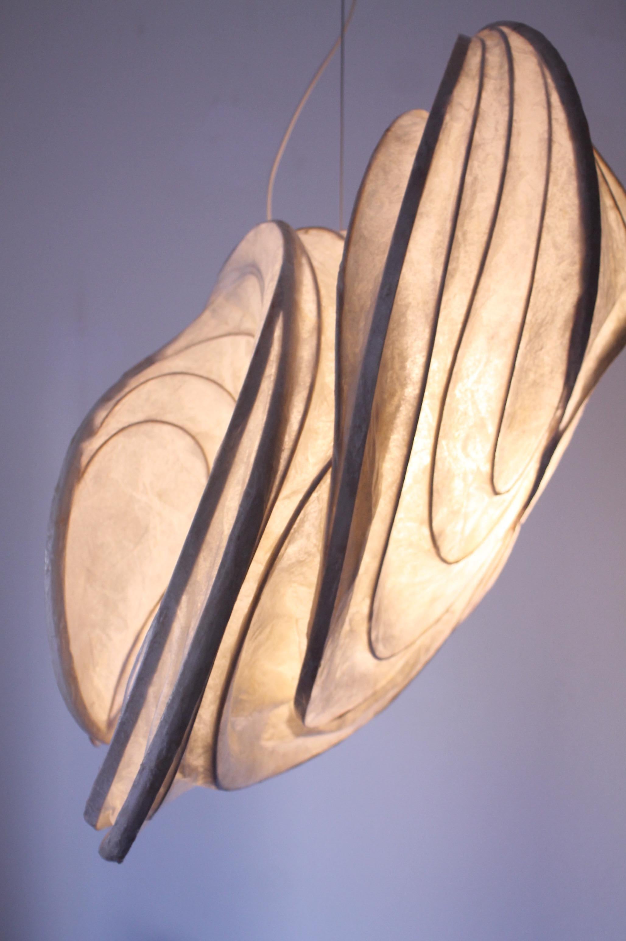 American William Leslie  Signed sculptural lightning (78height-70w-48d cm) Excellent! For Sale
