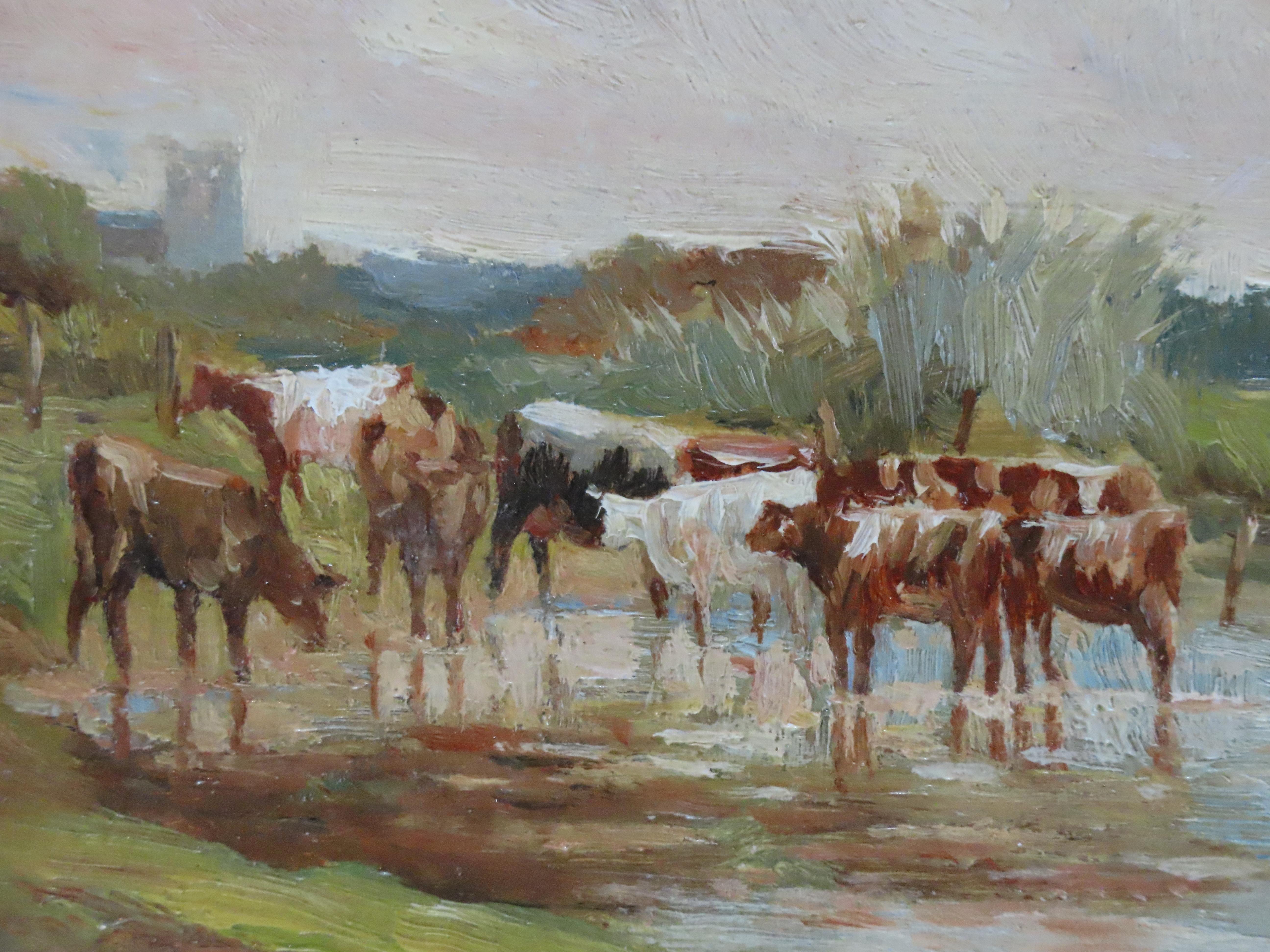 Original Oil on Panel, William Leslie Rackham. 