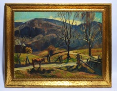 Antikes impressionistisches Ölgemälde:: New England:: William Lester Stevens