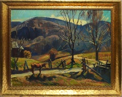 Antique Impressionist New England Landscape Oil Painting, William Lester Stevens