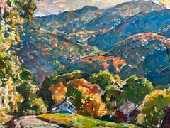 "Autumn in the Valley" - Landscape painting, Colorful, Historic Rockport Artist