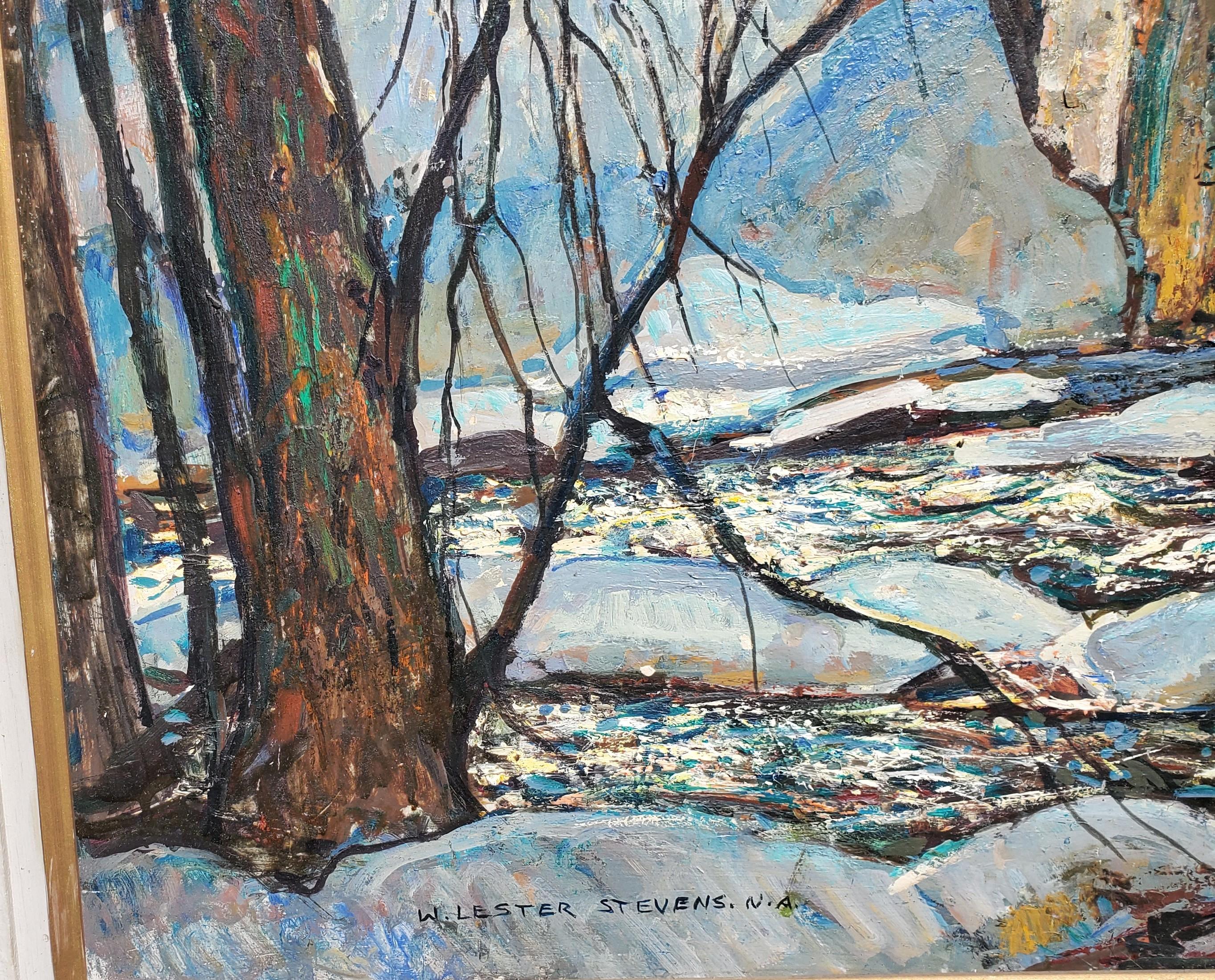Il ponte - Painting Postimpressionismo di William Lester Stevens