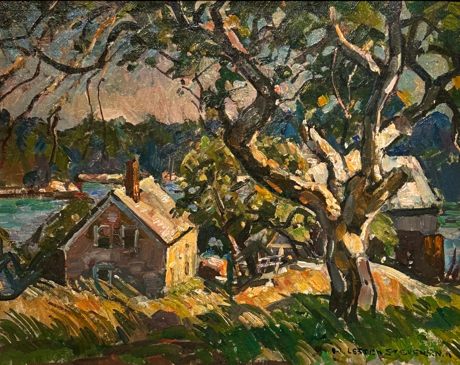 William Lester Stevens Vinalhaven, Maine, Landscape, Trees, Coastal