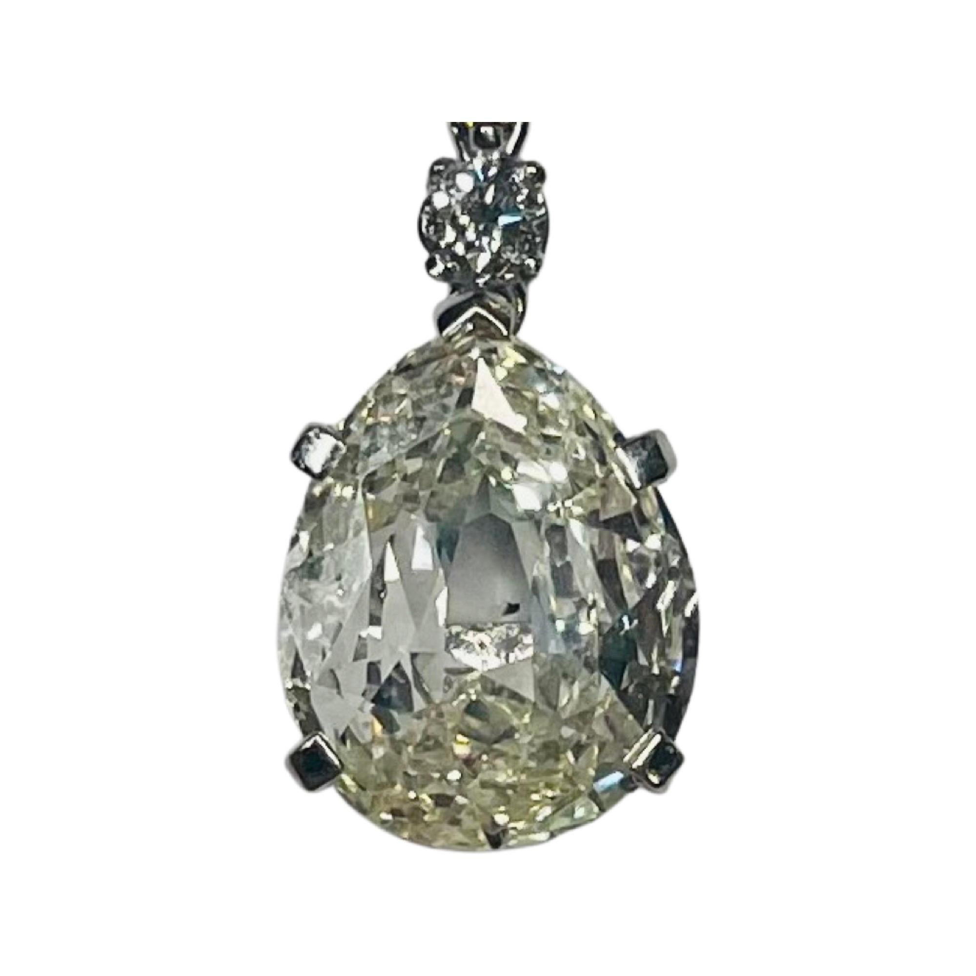 Edwardian William Levine Fine Jewels Platinum Diamond Necklace For Sale