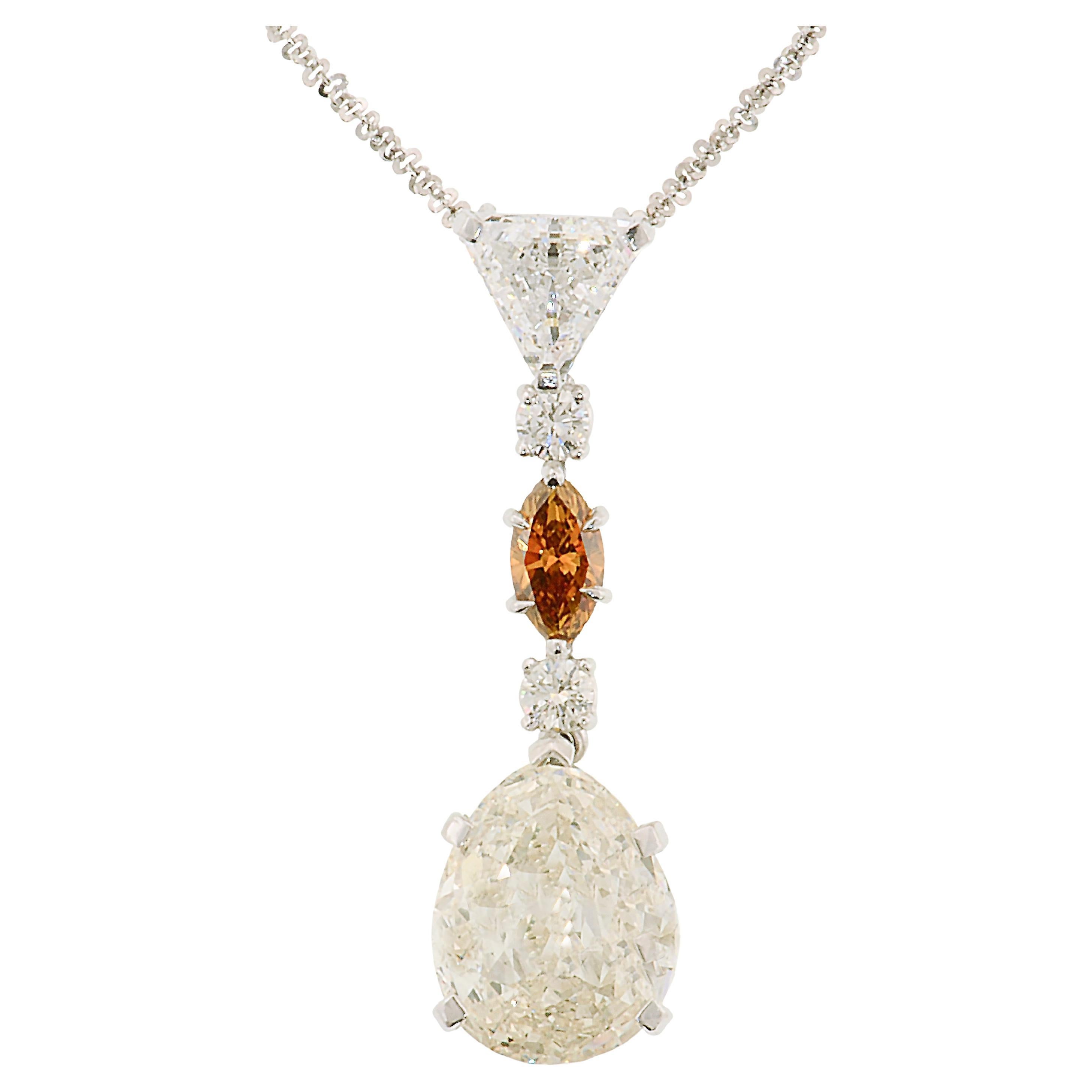 William Levine Fine Jewels Platinum Diamond Necklace For Sale