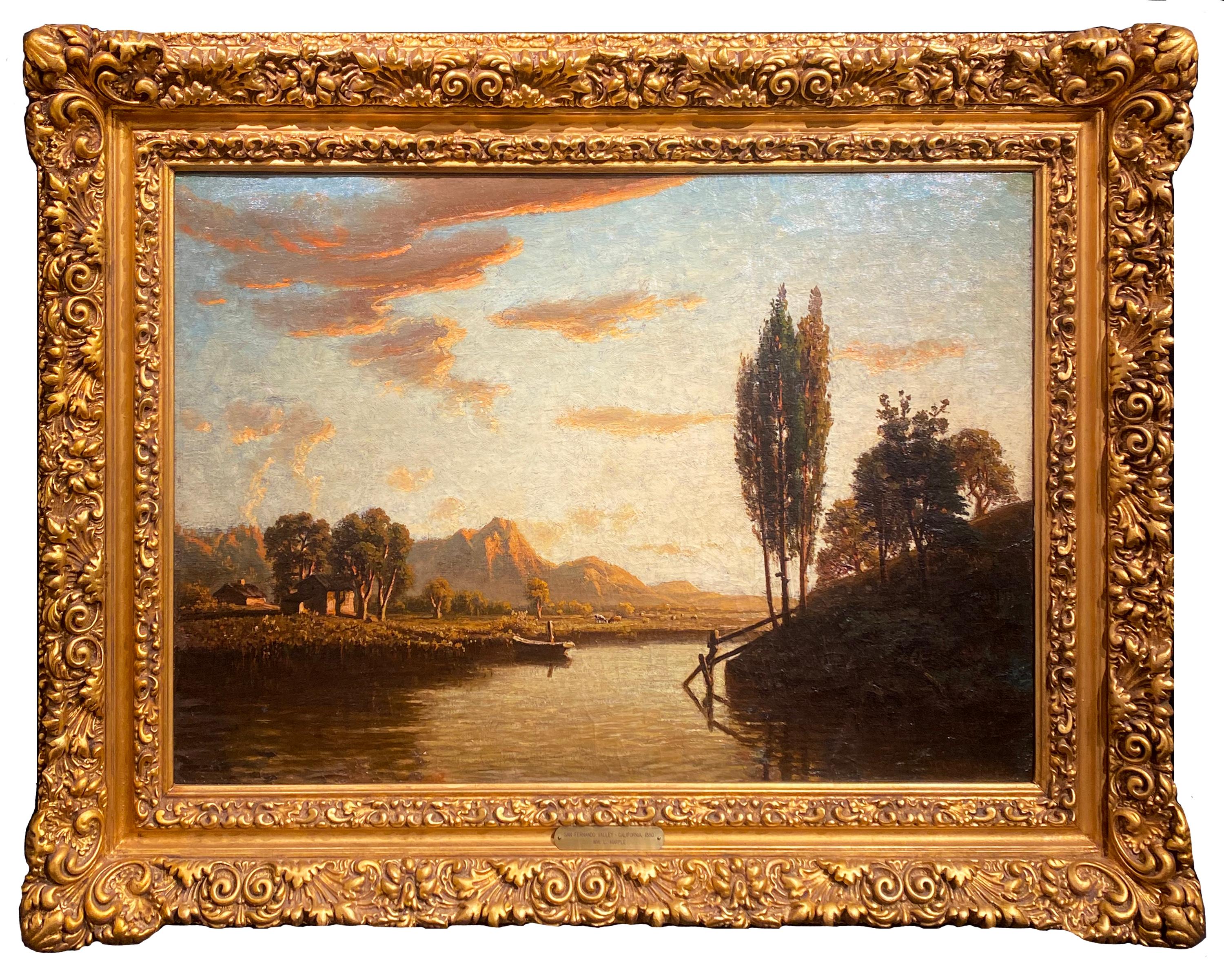 Along the River, California, San Fernando Valley - Painting by William Lewis Marple