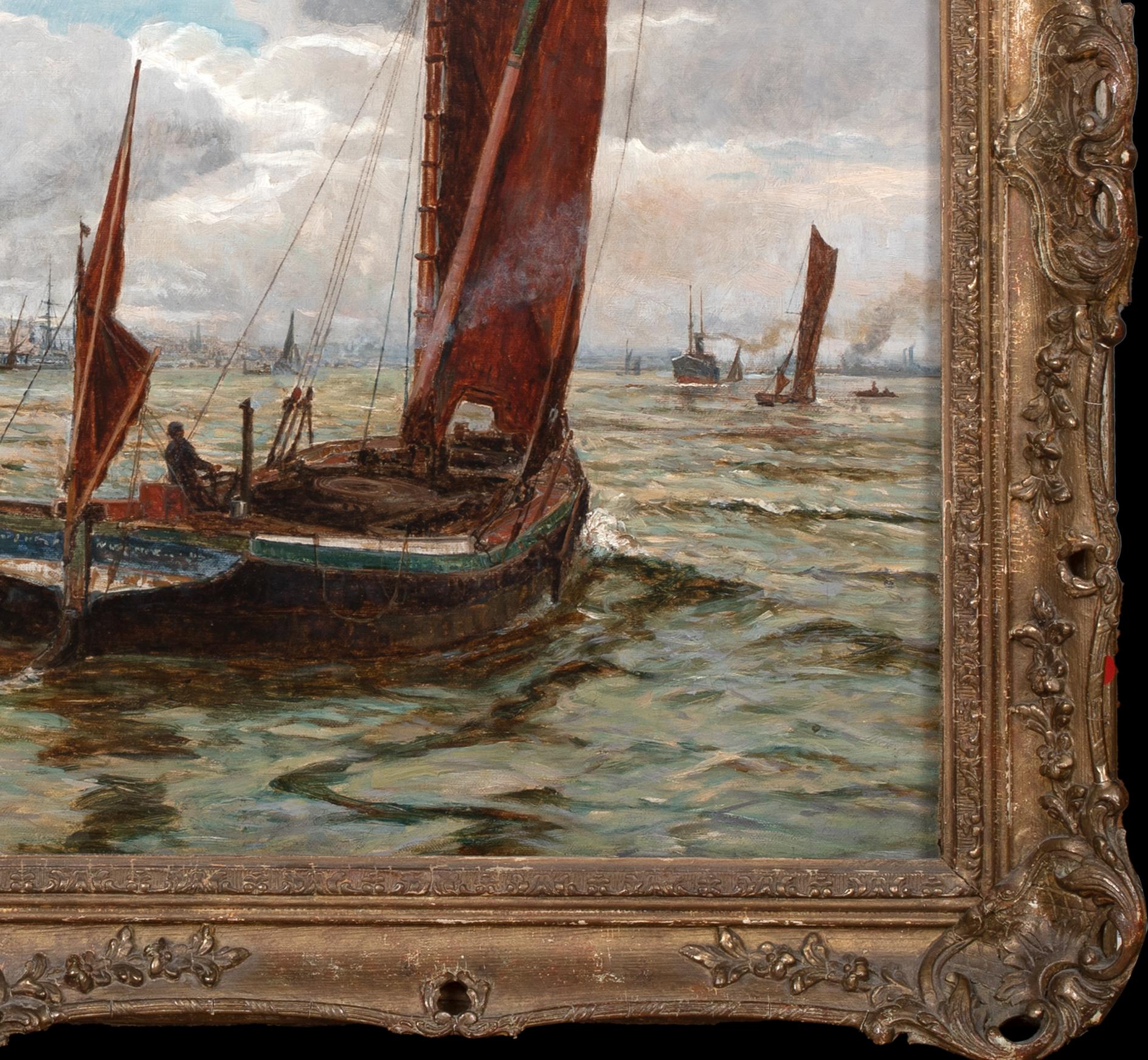 Navigation au large du port de Southampton, 19e siècle

de William Lionel WYLLIE (1851-1931) - ventes à 100 000 dollars

Grande scène de navigation animée du 19e siècle dans le port de Southampton, huile sur toile de William Lionel Wylie. Qualité et