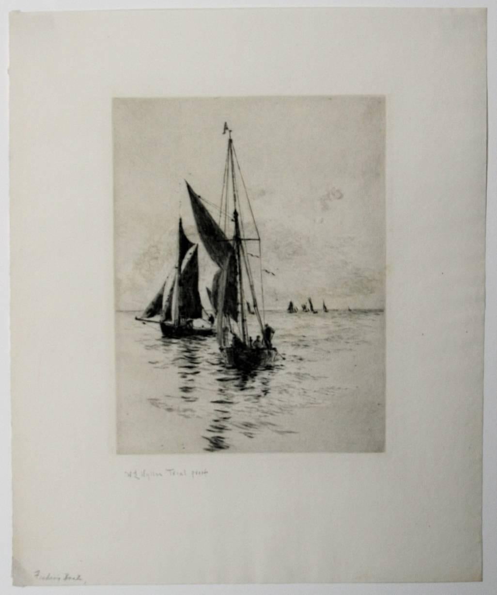 Fishing Boats  - Print by William Lionel Wyllie, R.A., R.I., R.E.