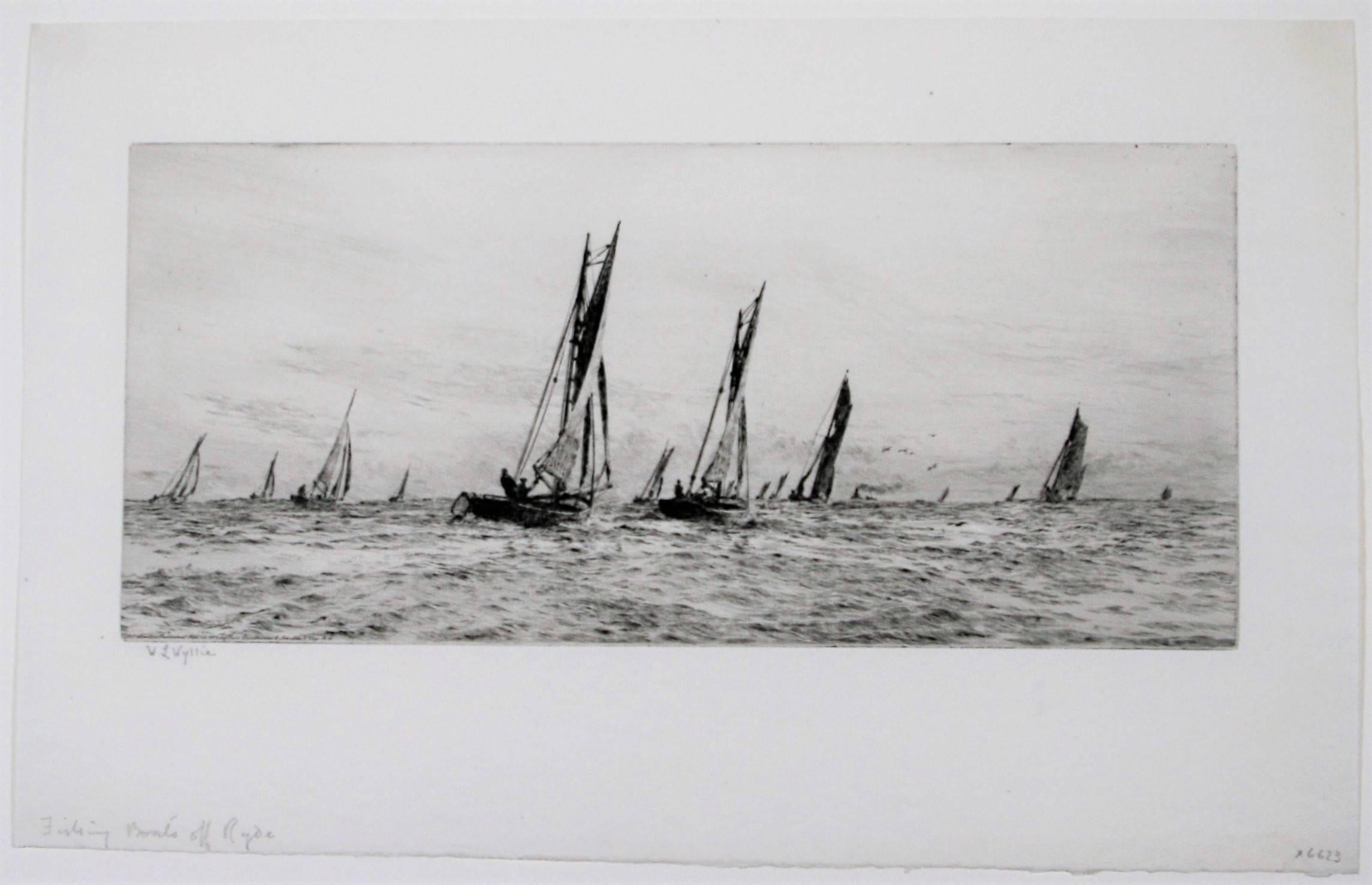Fishing Boats off Ryde. - Print by William Lionel Wyllie, R.A., R.I., R.E.