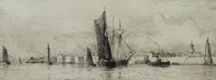 William Lionel Wyllie (1851–1931) - 1911 Etching, Hot Walls, Portsmouth