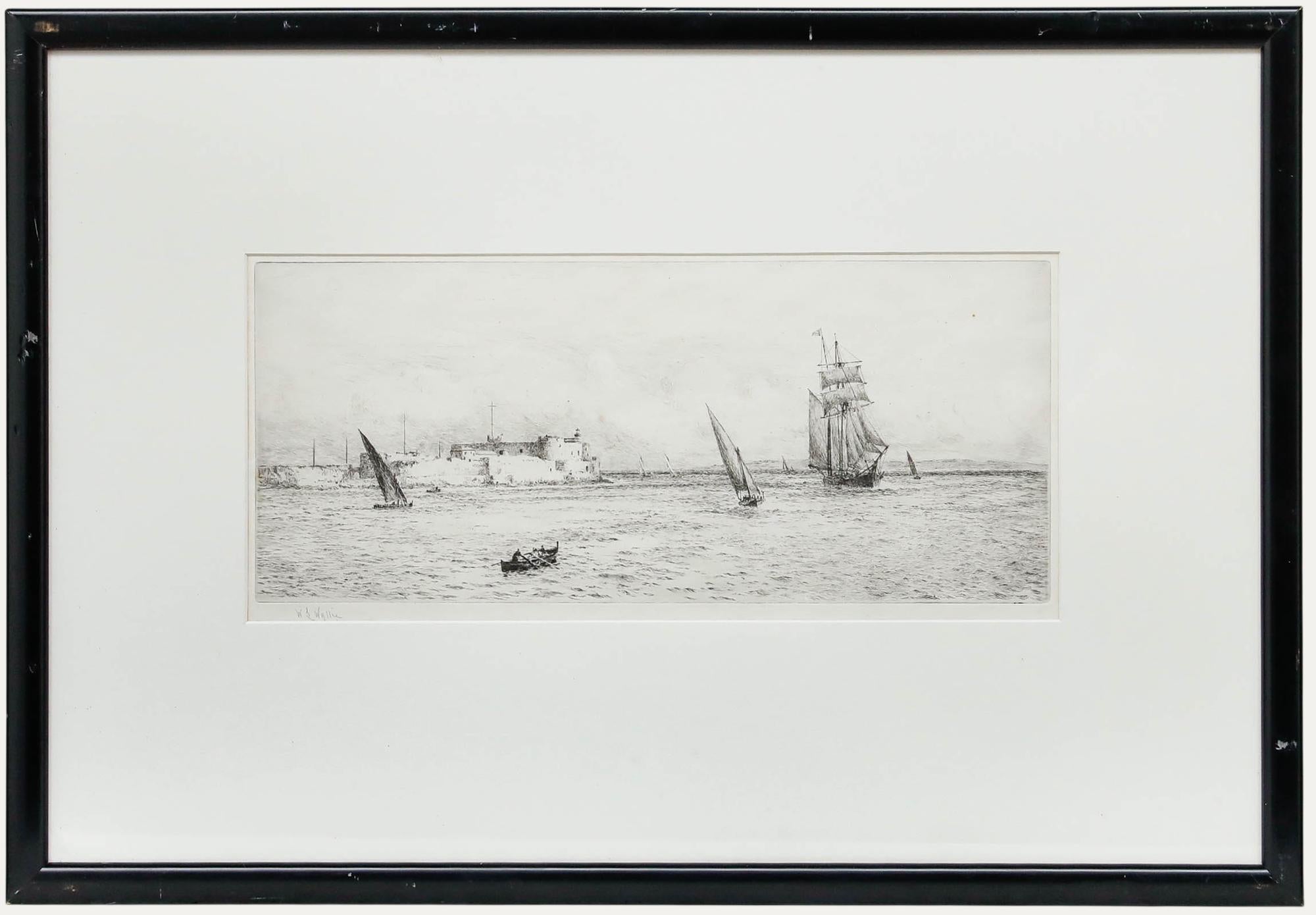 William Lionel Wyllie (1851-1931) - Framed Early 20th Century Etching, Syracuse