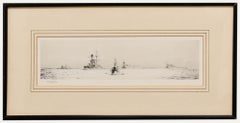 William Lionel Wyllie RA (1851-1931) - Framed Etching, Frigates & Gunboats