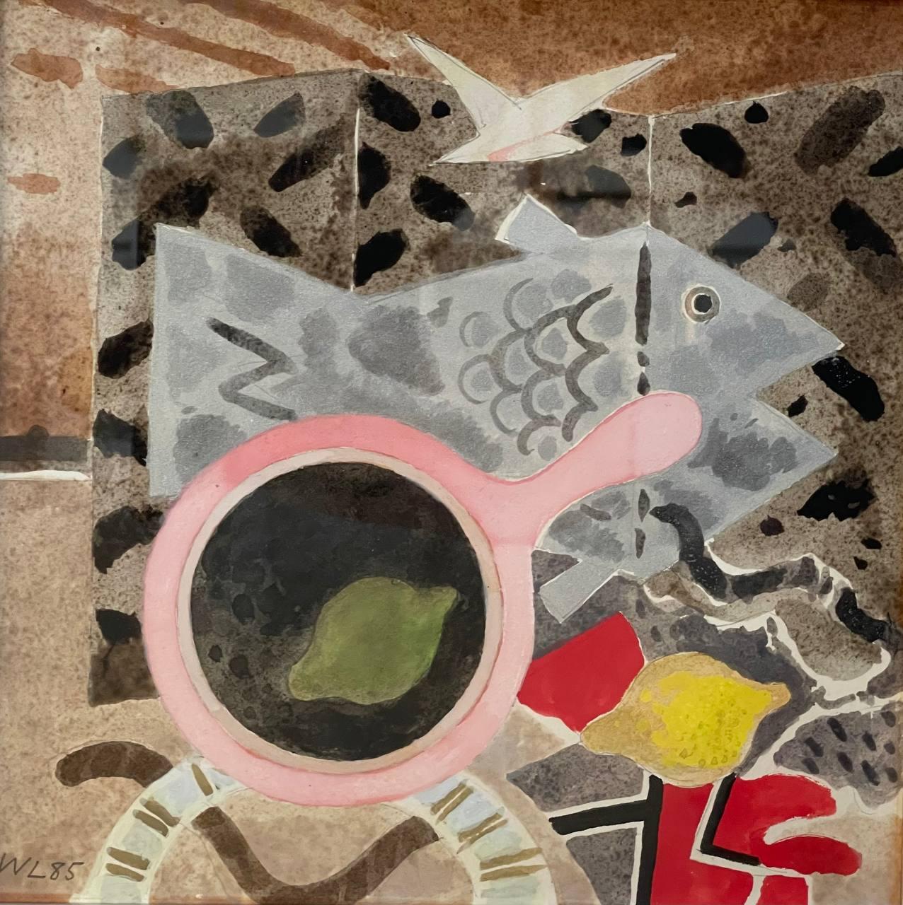 Stilleben mit Zitronen – Painting von William Littlejohn