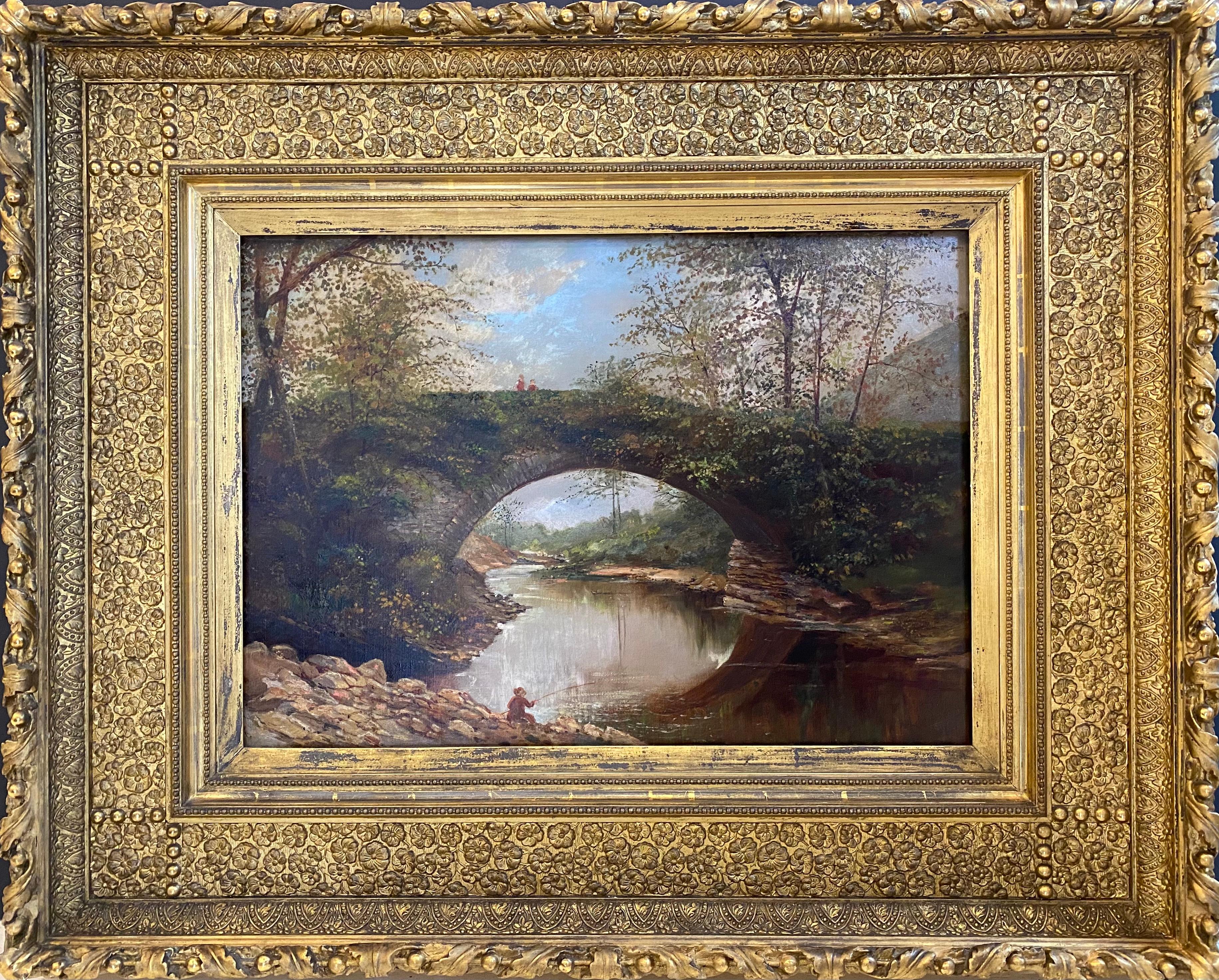 “The Old Bridge” - Painting by William Livingstone Anderson