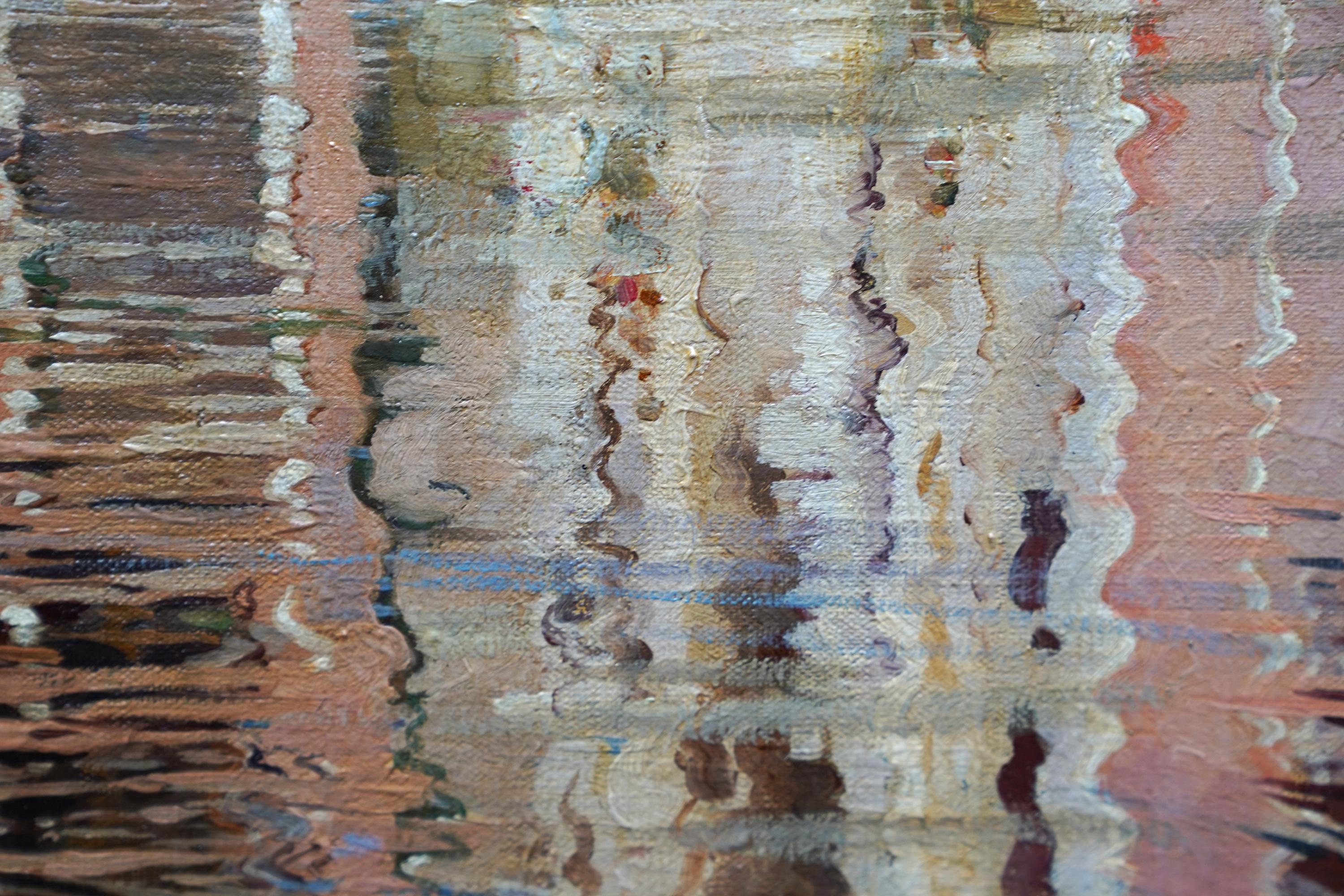 Compo de L'Abazia Venezia - Quadro ad olio veneziano di arte vittoriana britannica 2
