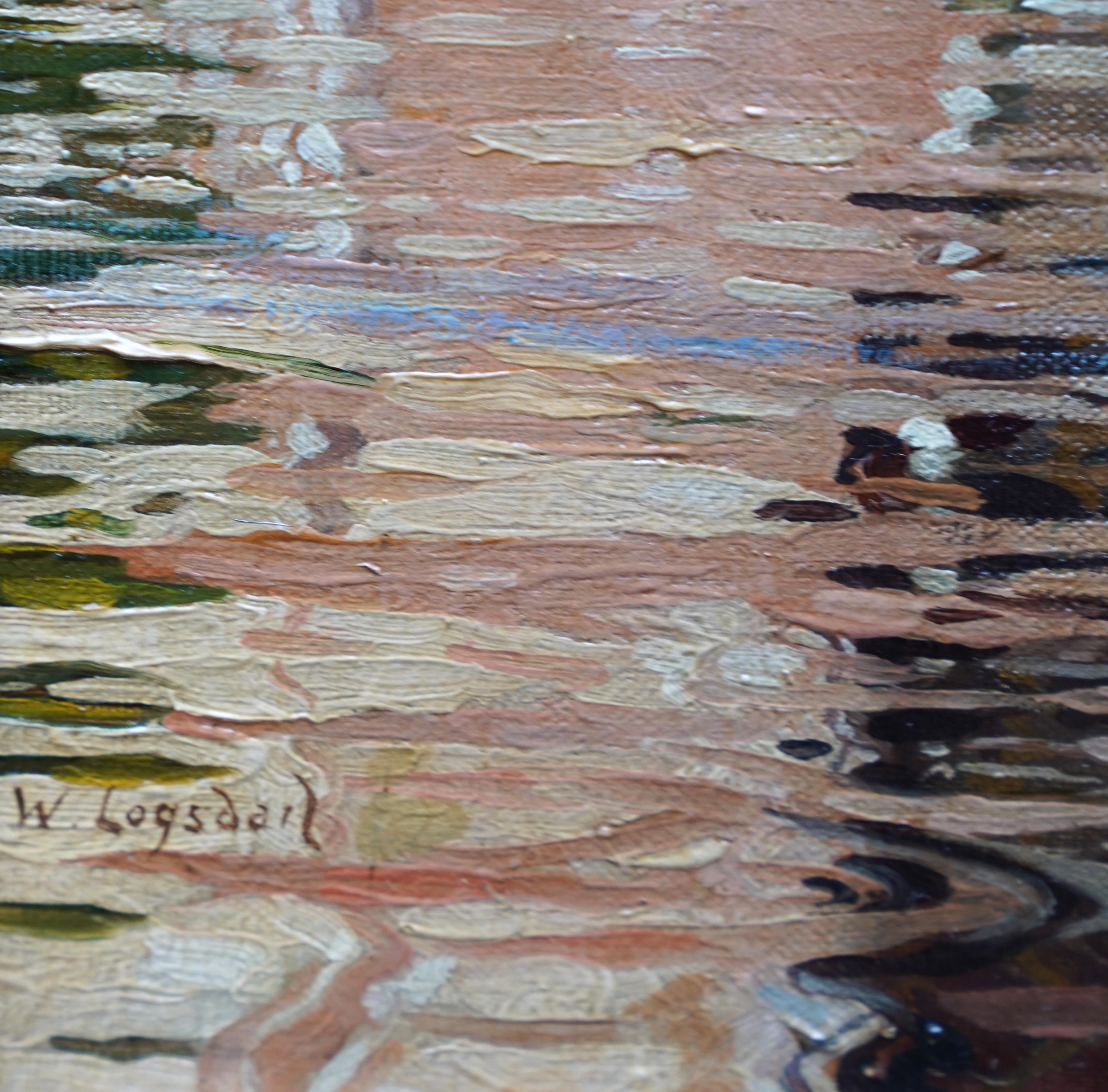 Compo de L'Abazia Venezia - Quadro ad olio veneziano di arte vittoriana britannica 3