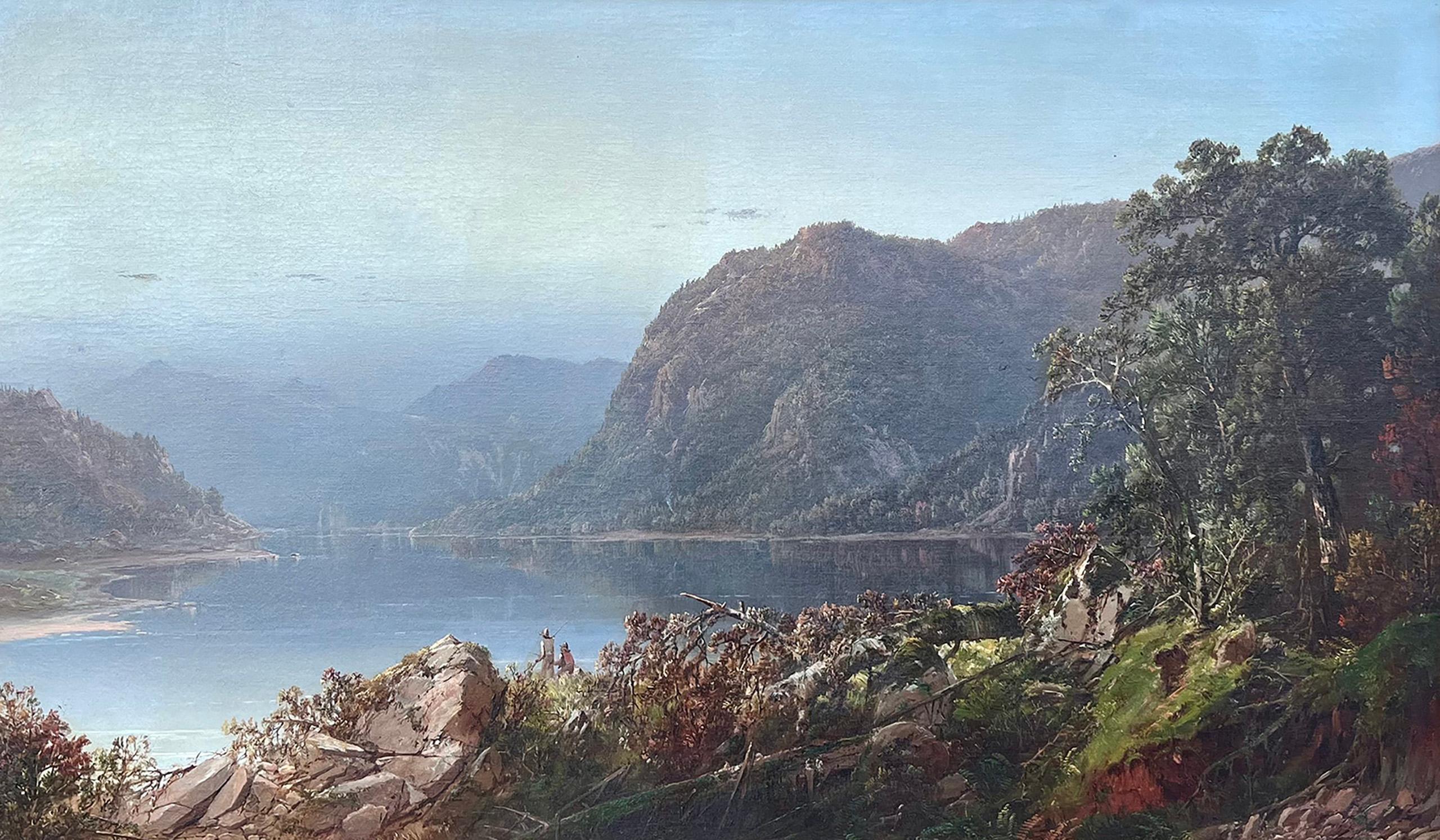River by Hudson River School Artist William Louis Sonntag (1822-1900) - Painting de William Louis Sonntag Sr.