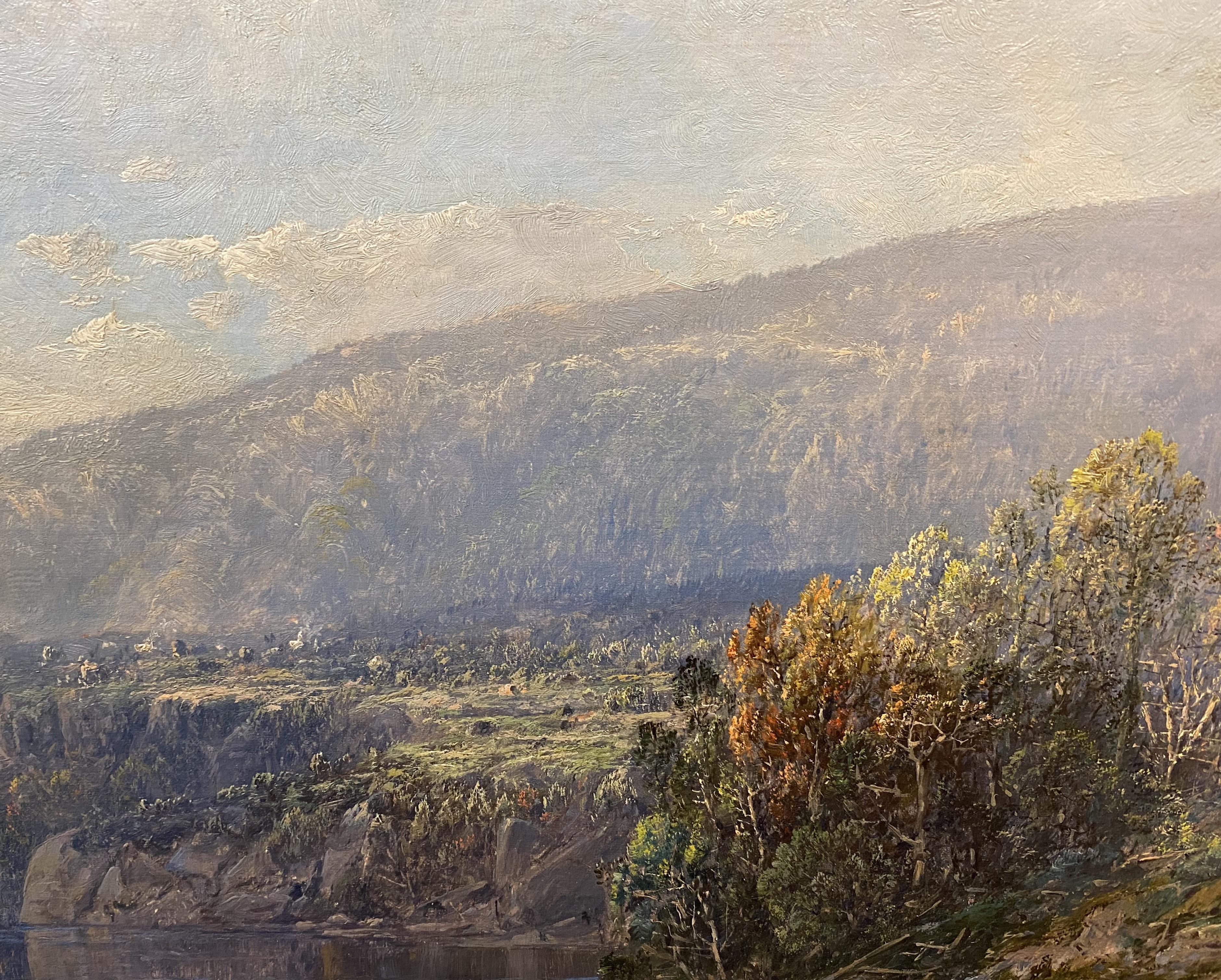 Paisaje de otoño - Landscape Painting Marrón de William Louis Sonntag Sr.
