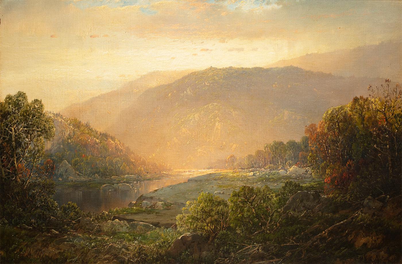William Louis Sonntag Sr. Landscape Painting - Hudson Valley 