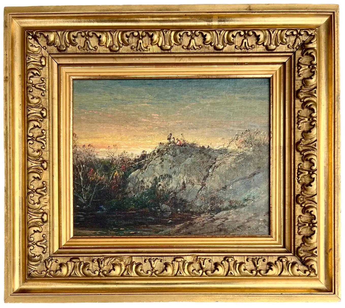 Twilight in the Hills - Hudson River School Painting by William Louis Sonntag Sr.