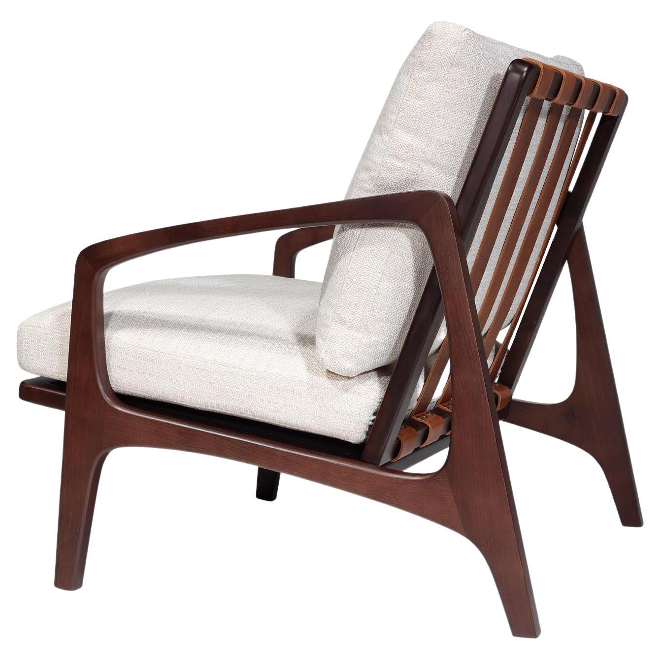 Modern William Lounge Chair, Oak For Sale