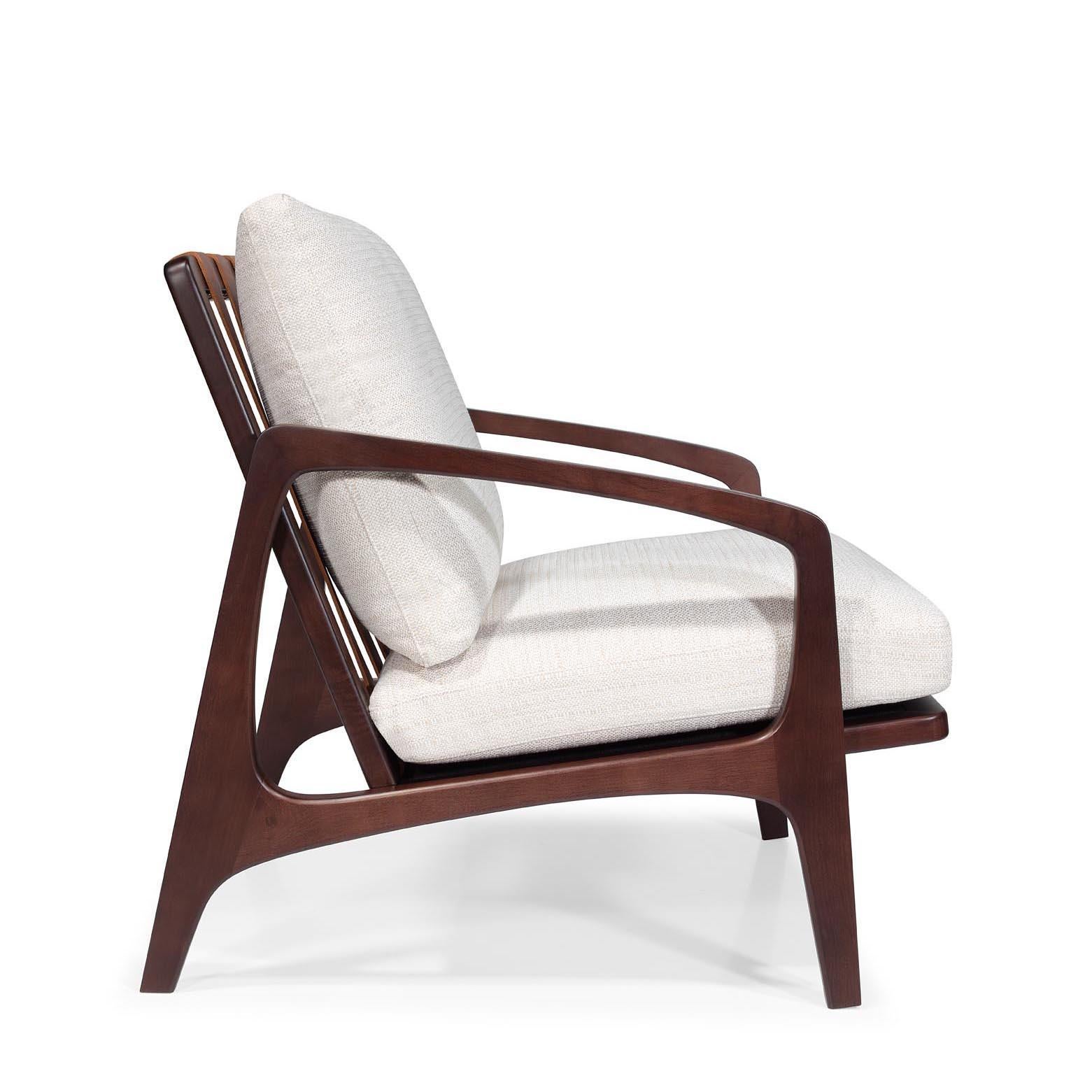Portuguese William Lounge Chair, Walnut For Sale