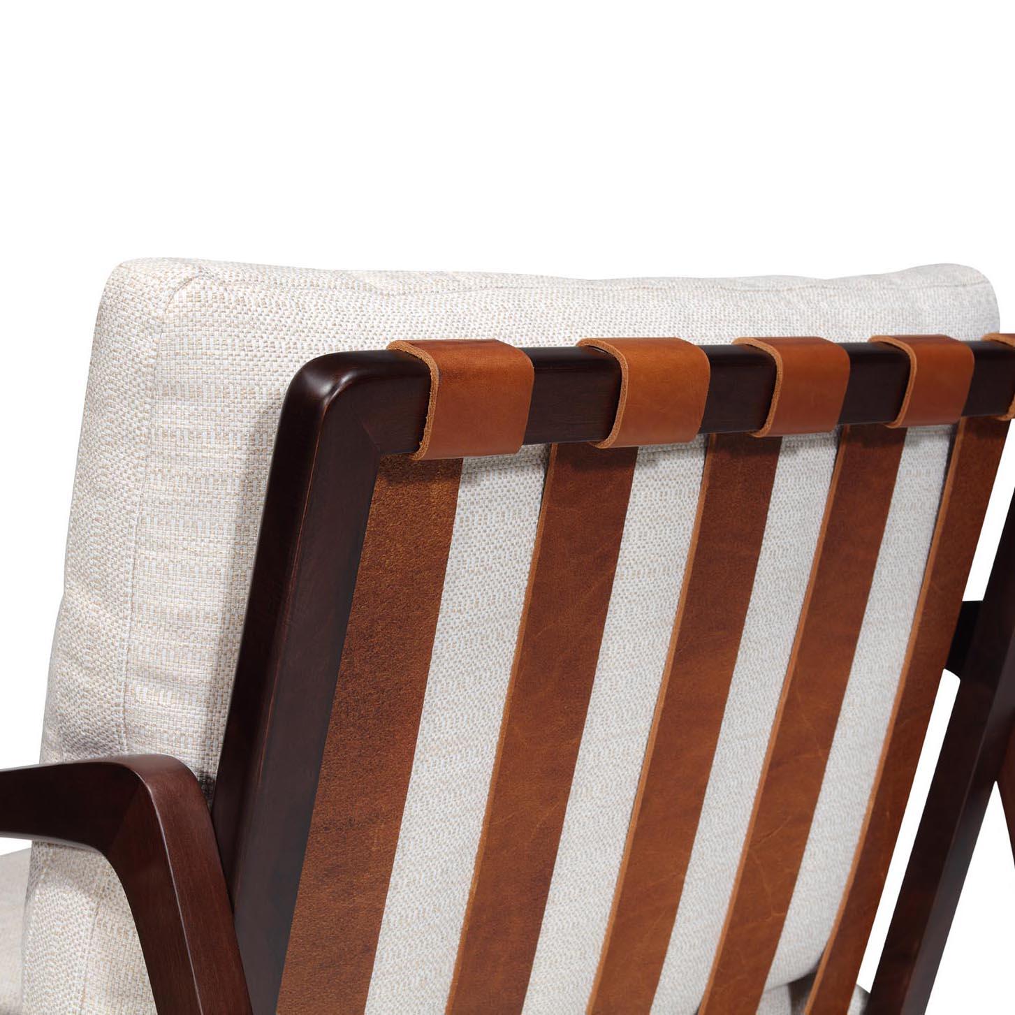 Contemporary William Lounge Chair, Walnut For Sale