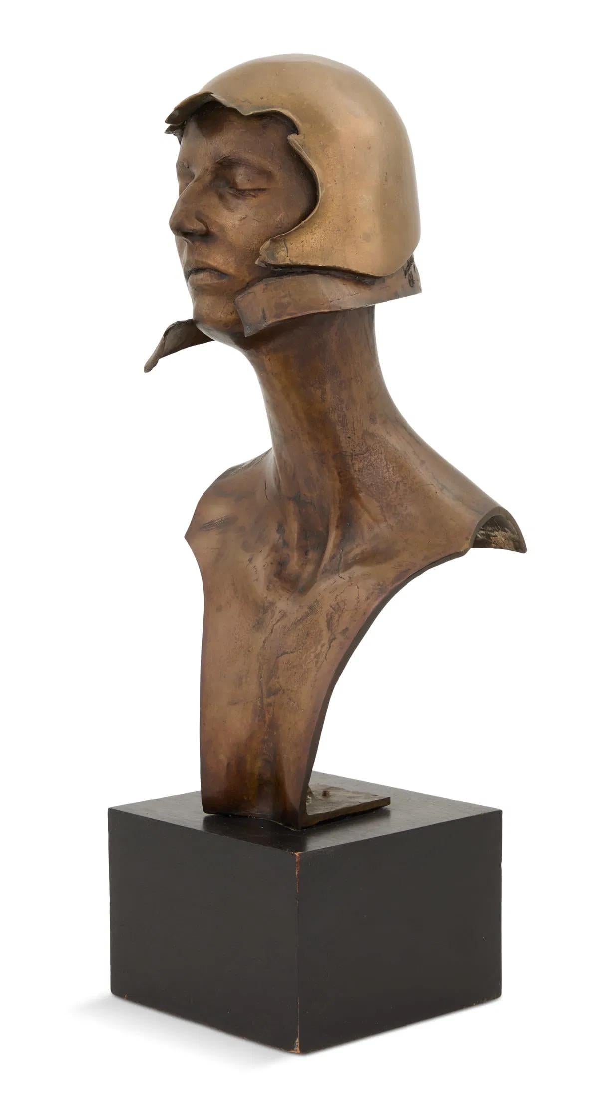 Untitled Man With Closed Eyes 1 - Academic Sculpture by William Ludwig