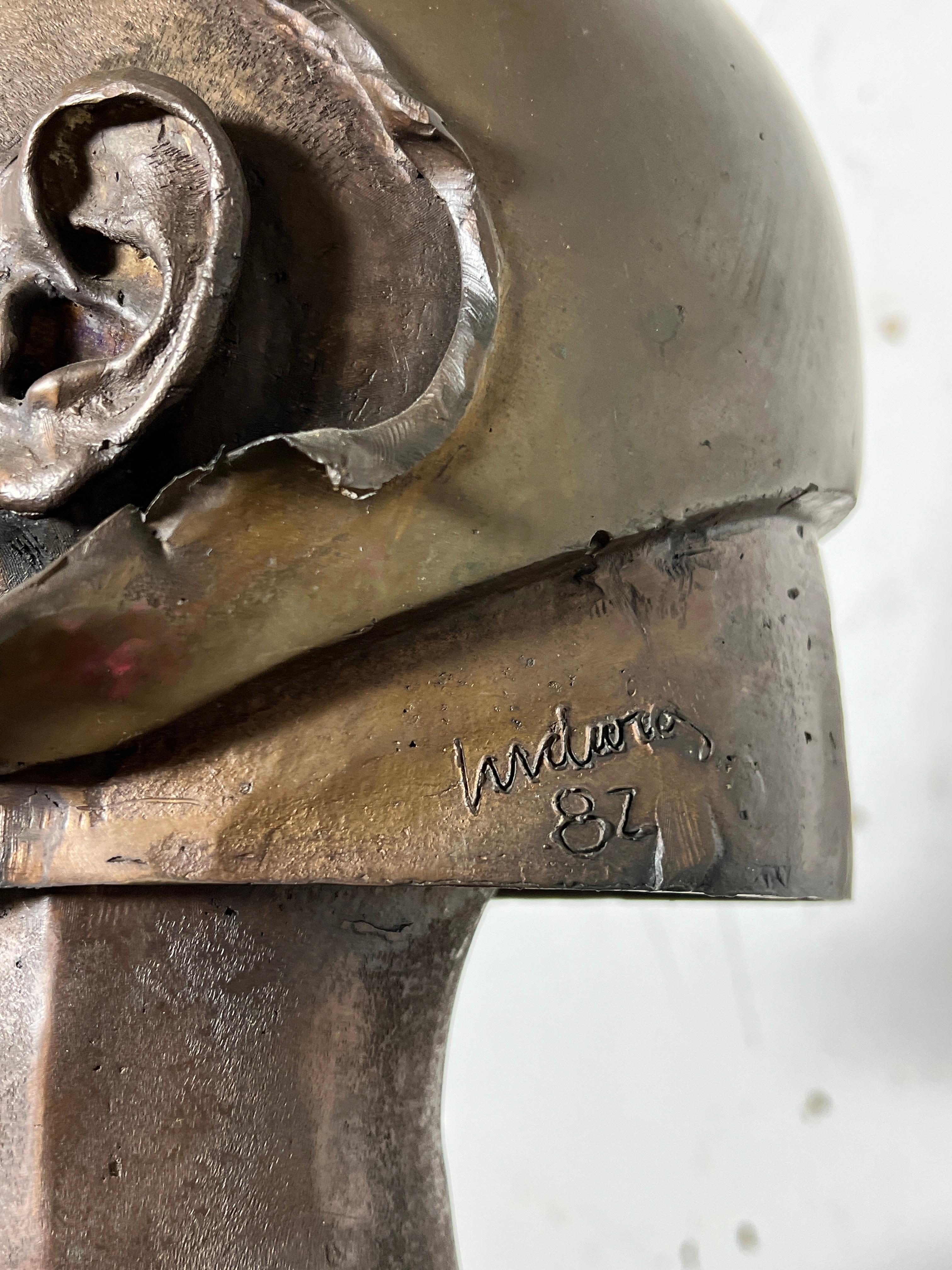 William Ludwig Scultura figurativa in bronzo di un guerriero datata 1987 in vendita 1