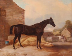 'Birdseye'. A Racehorse. Antique oil painting on canvas by William Malbon
