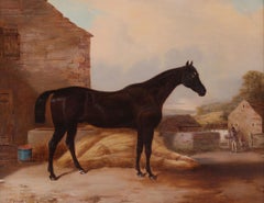 'Birdseye'. A Racehorse. Antique oil painting on canvas by William Malbon