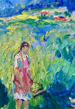 French Post Impressionist oil - Thetford Hill - New Hampshire Vermont 1944