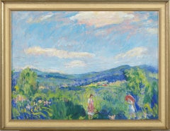 French Post Impressionist oil - Thetford Hill - New Hampshire Vermont 1944