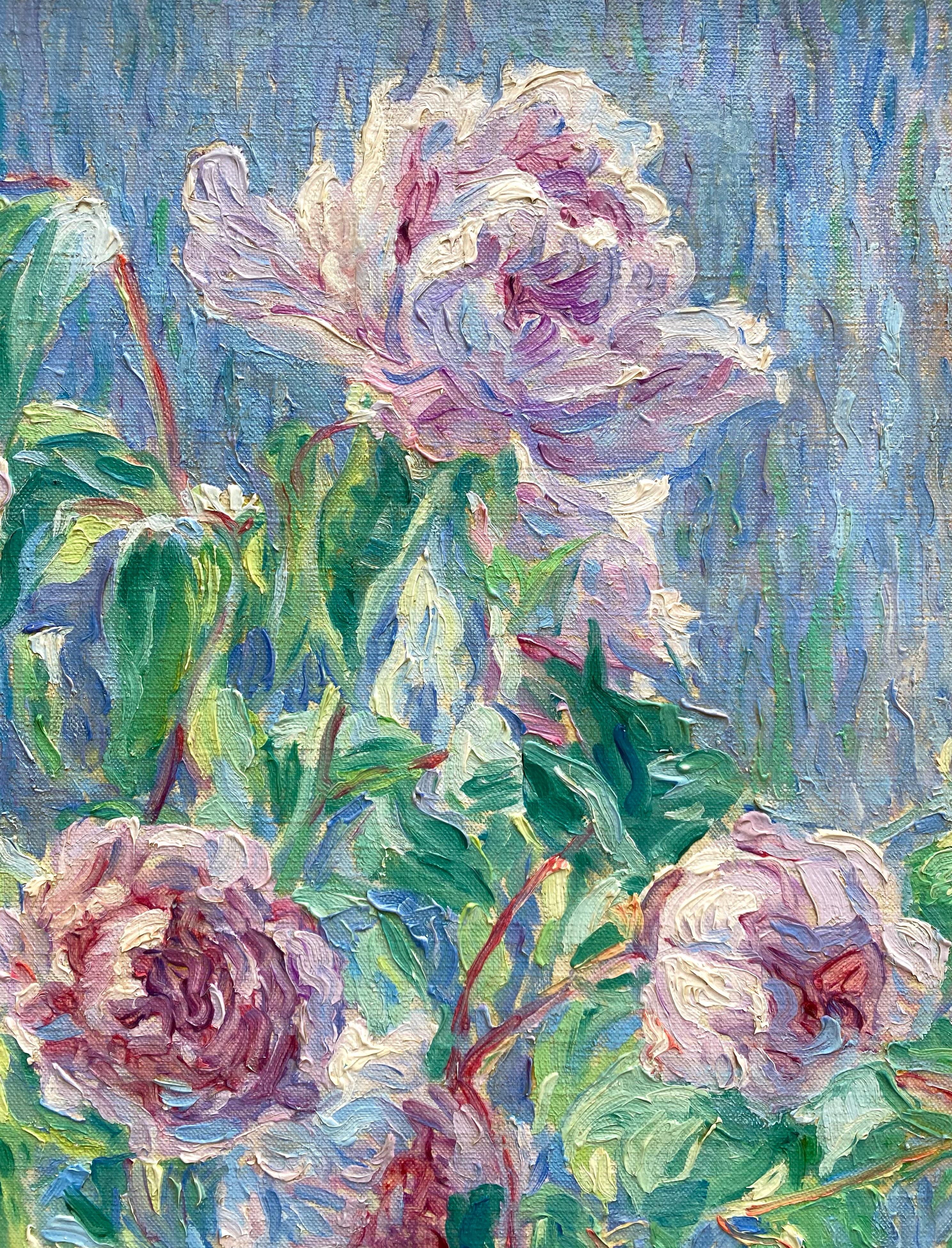 'Bouquet de Fleurs' by William Malherbe (1884 – 1951) French-American Painter For Sale 5