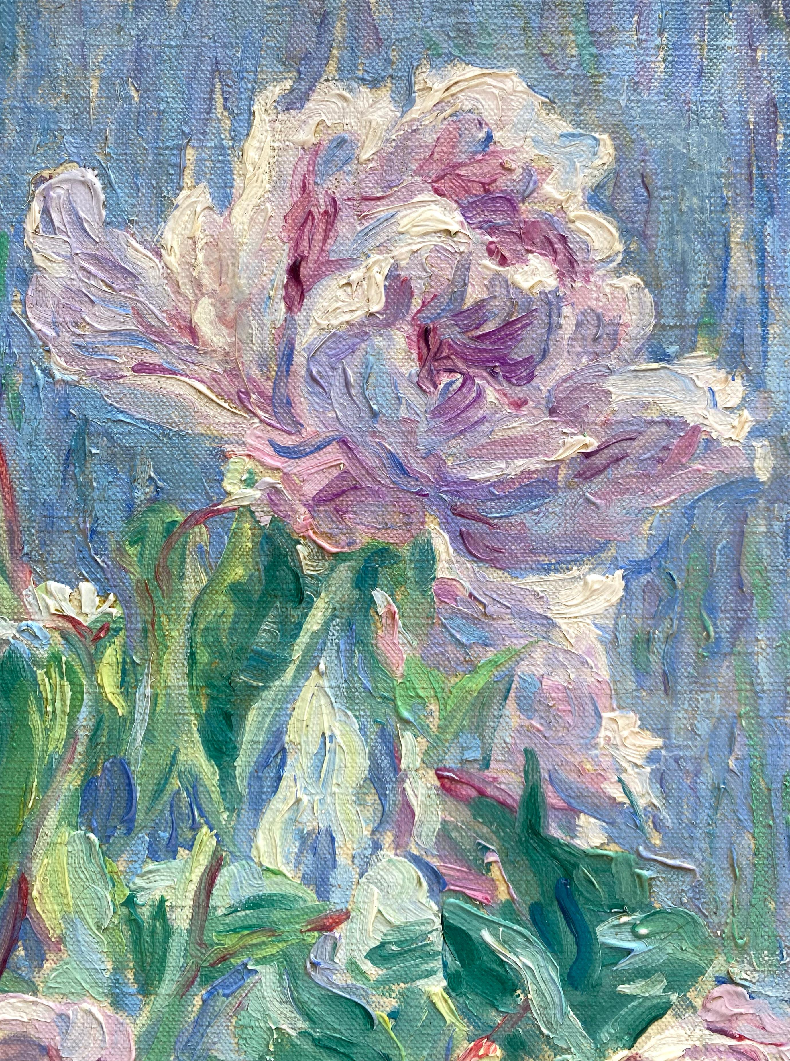 'Bouquet de Fleurs' by William Malherbe (1884 – 1951) French-American Painter For Sale 6