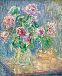 Bouquet de Fleurs" di William Malherbe (1884 - 1951) pittore franco-americano