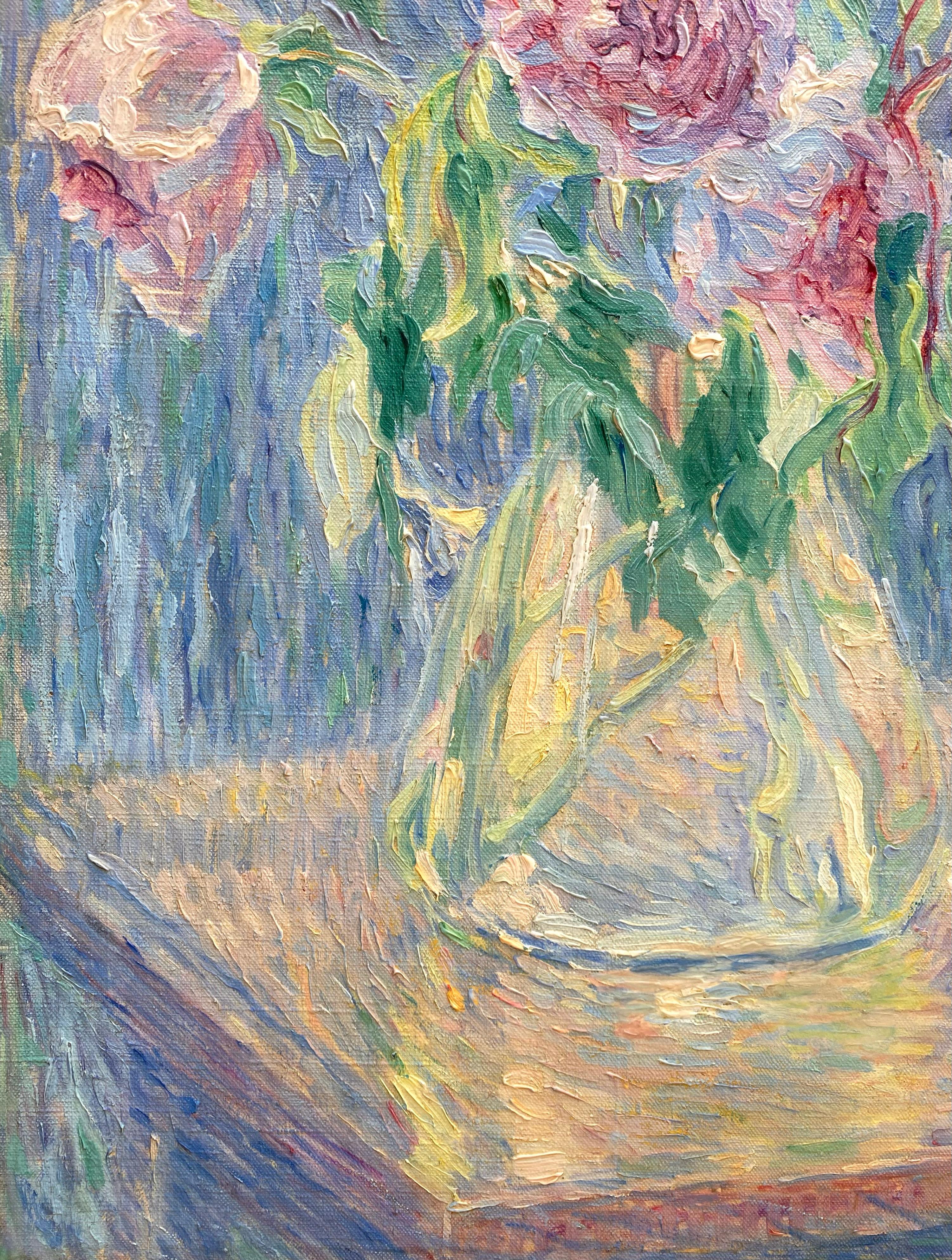 'Bouquet de Fleurs' by William Malherbe (1884 – 1951) French-American Painter For Sale 2