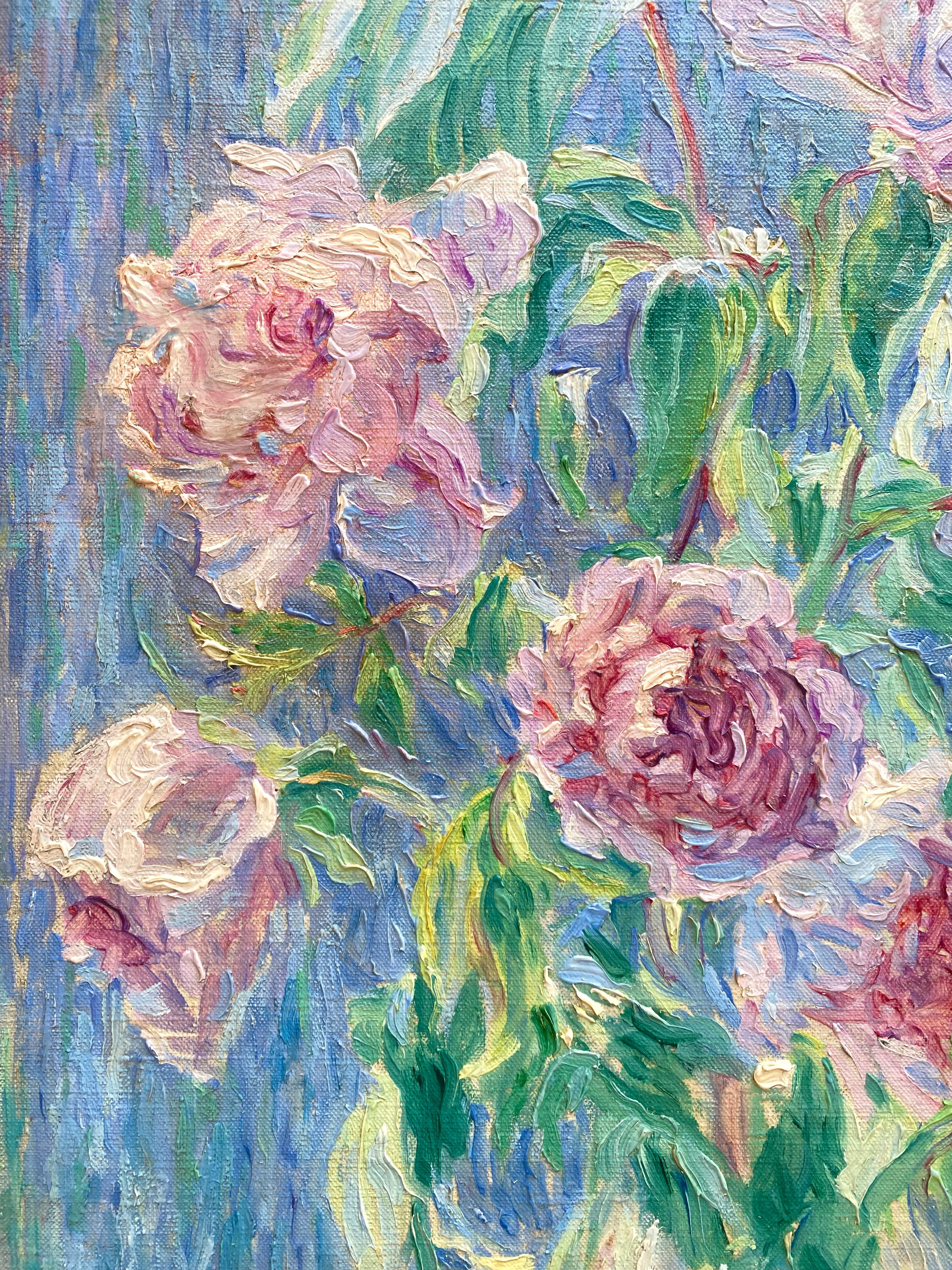 'Bouquet de Fleurs' by William Malherbe (1884 – 1951) French-American Painter For Sale 3