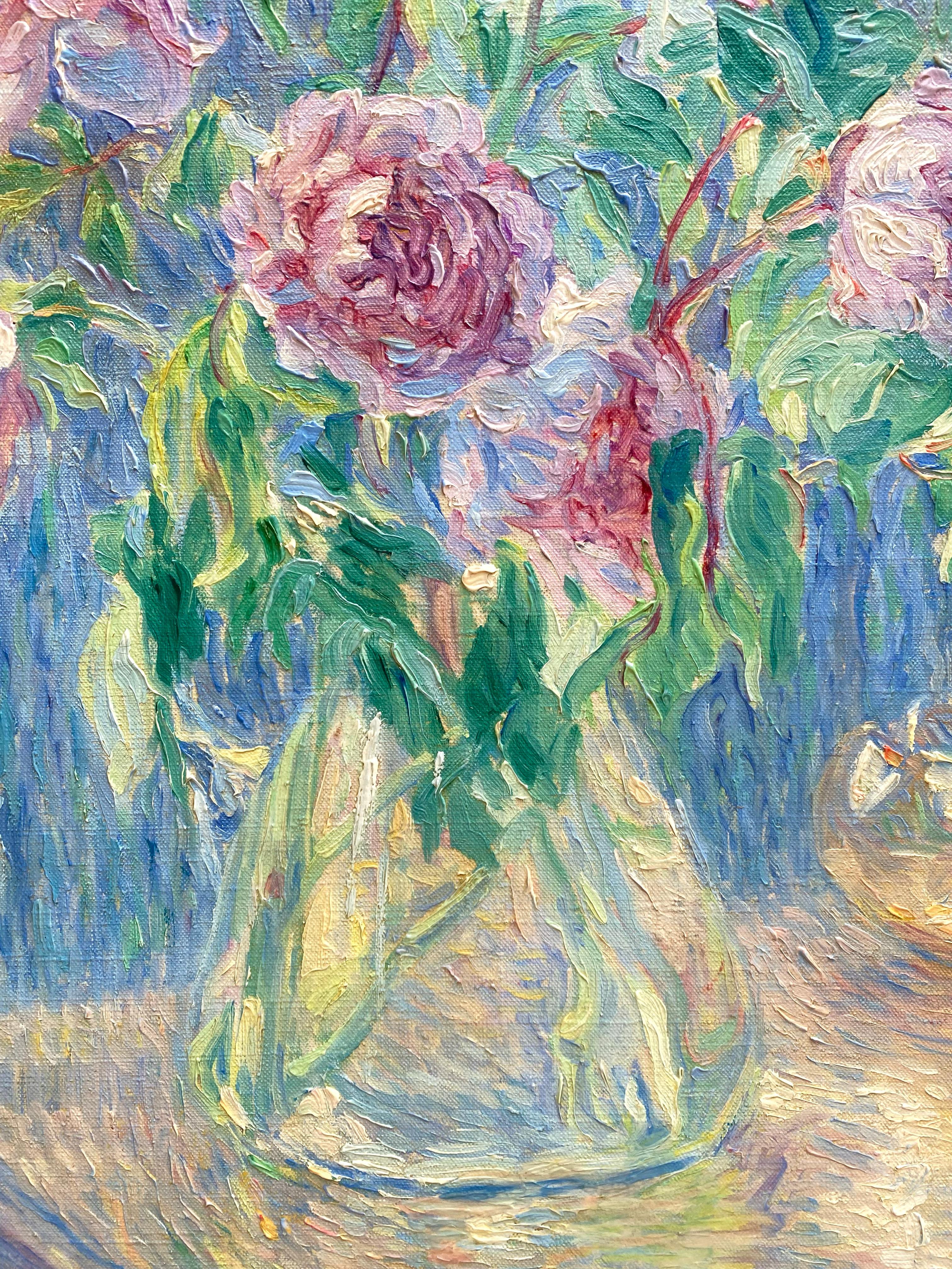 'Bouquet de Fleurs' by William Malherbe (1884 – 1951) French-American Painter For Sale 4