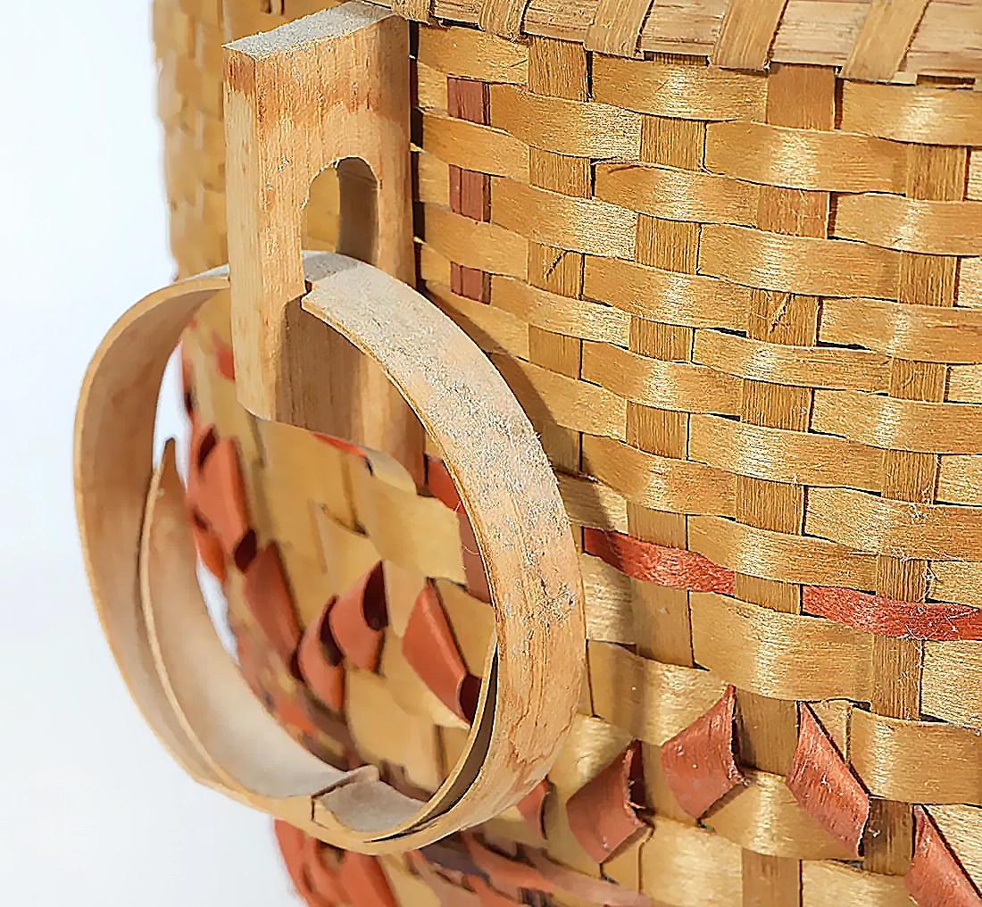 William, Martha Lossiah Native American Cherokee Basket, Hand-woven Maple

Offered for sale is a Native American Cherokee Hand-woven Maple Waste Basket by William and Martha Lossiah.  The basket includes a label from Certified Indian Enterprise.