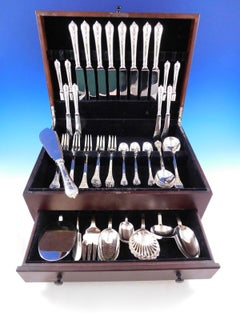 William & Mary by CJ Vander Sterling Silver Flatware Service 8 Set 57 pcs Dinner