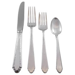 Service de couverts en argent sterling William & Mary par Lunt, taille 8 places, 48 pièces