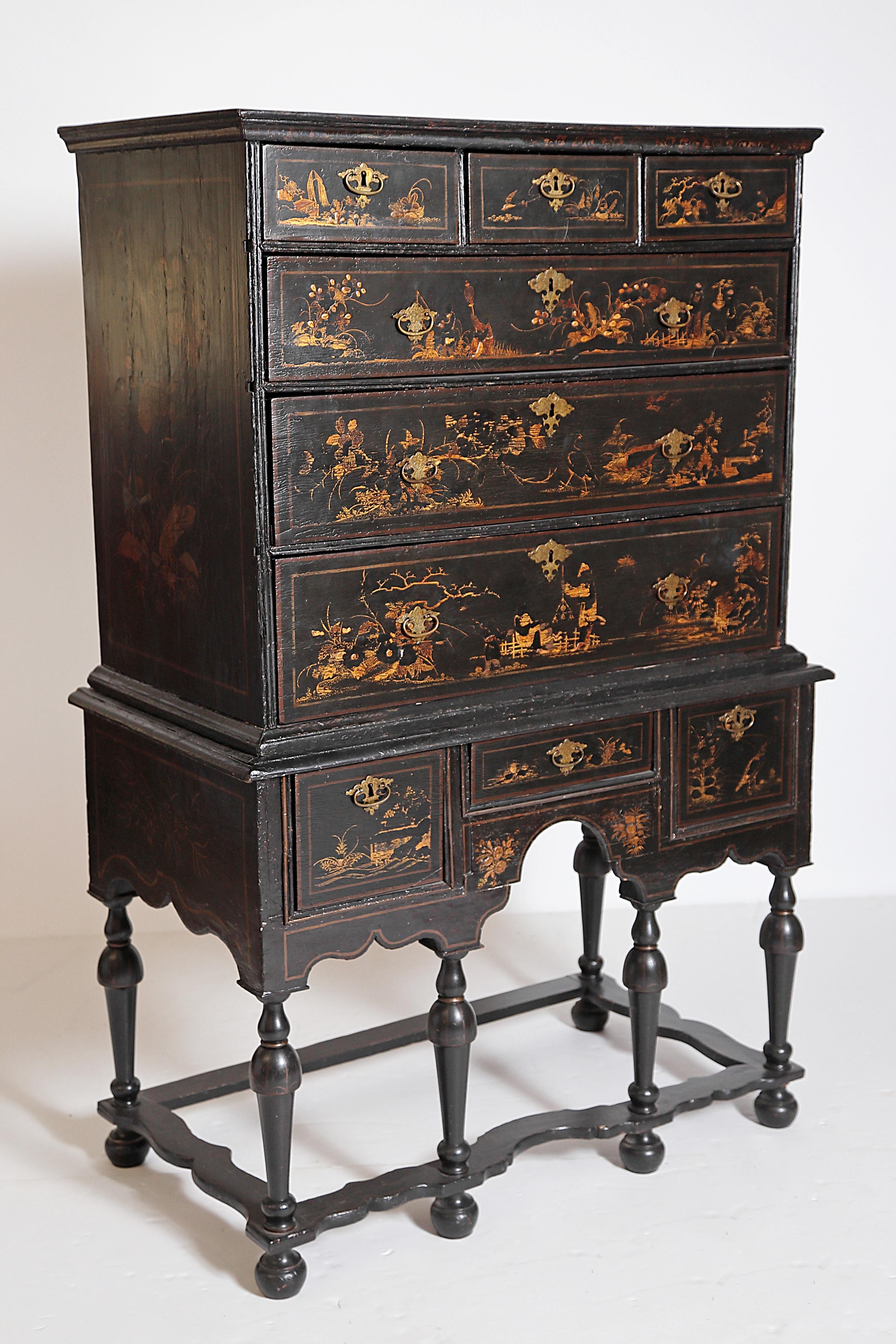 william and mary chest on stand