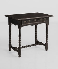 William & Mary Ebonized Oak Side Table, circa 1880