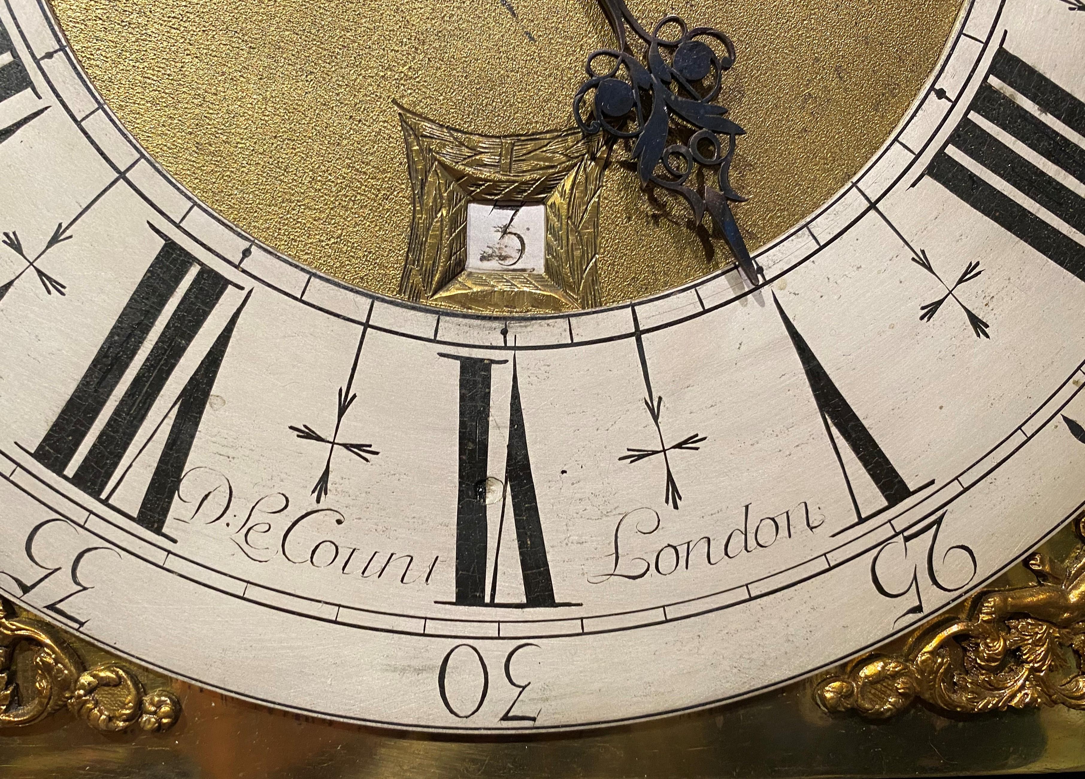 Late 17th Century William & Mary Floral Marquetry 8-Day Longcase Clock by LeCount 'LeCompte' For Sale